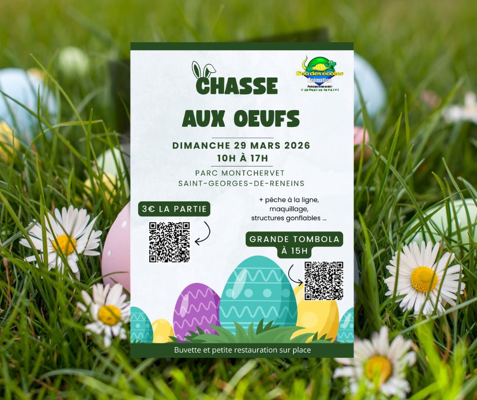 En savoir plus sur Grande Chasse aux œufs au Parc Montchervet !