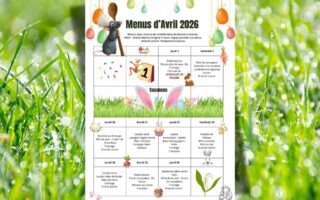 Menus cantine Avril 2026