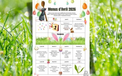 Au menu de la cantine en Avril 2026
