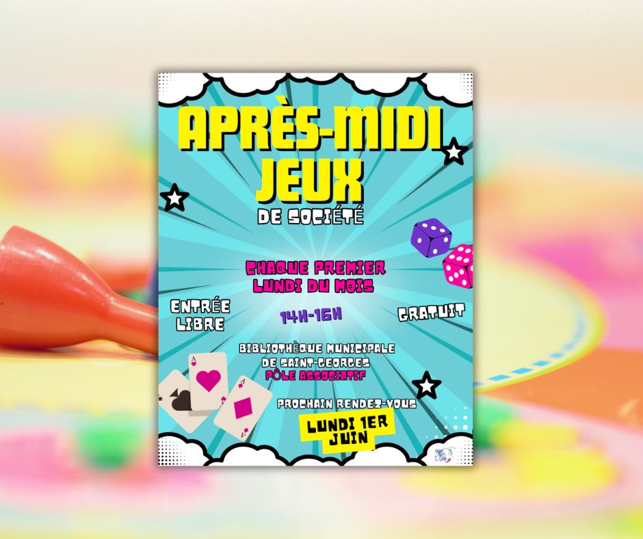 En savoir plus sur Après-midi jeux de société de la BM