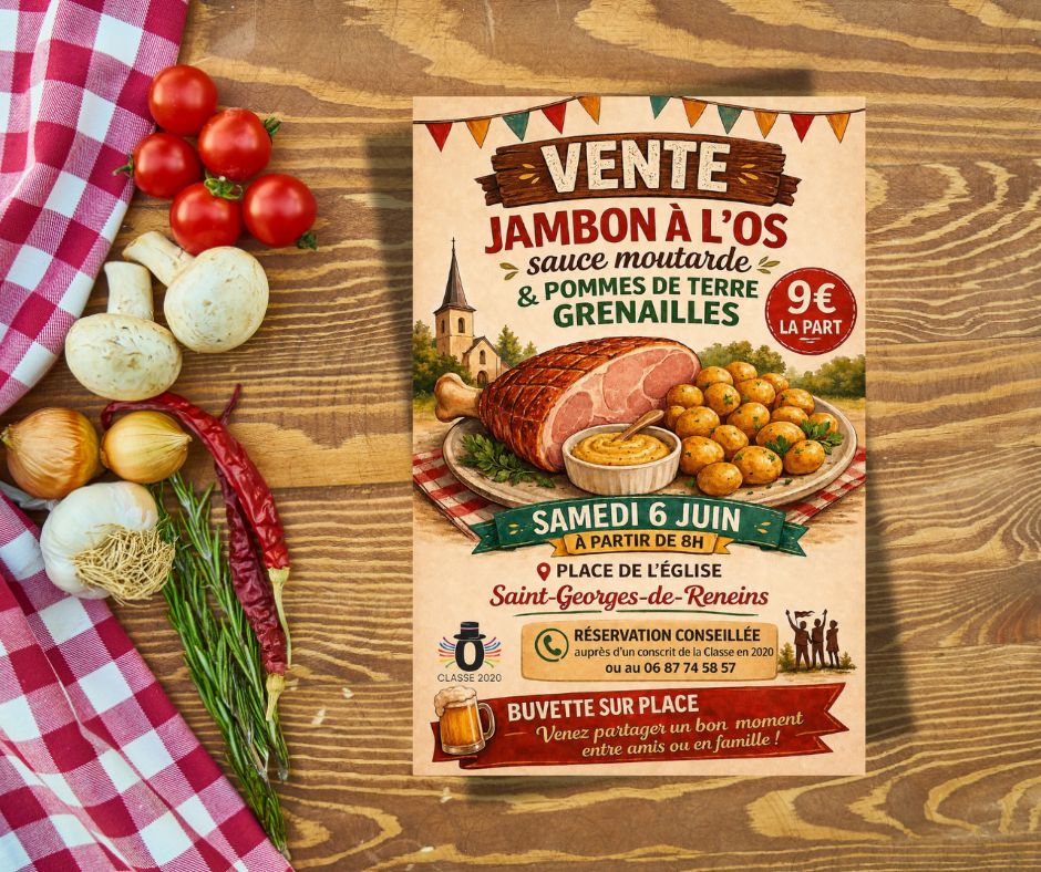 En savoir plus sur Vente de jambon à l&rsquo;os et pommes de terre grenailles