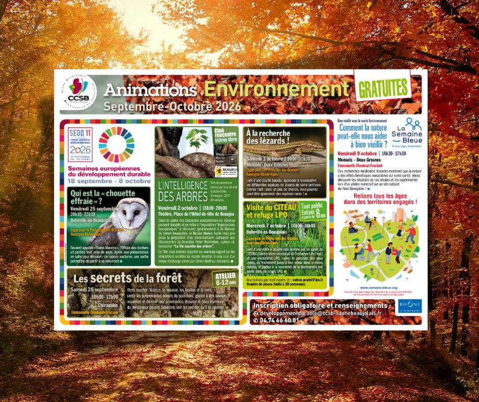 En savoir plus sur Programme des Animations Environnement – Septembre et octobre 2026