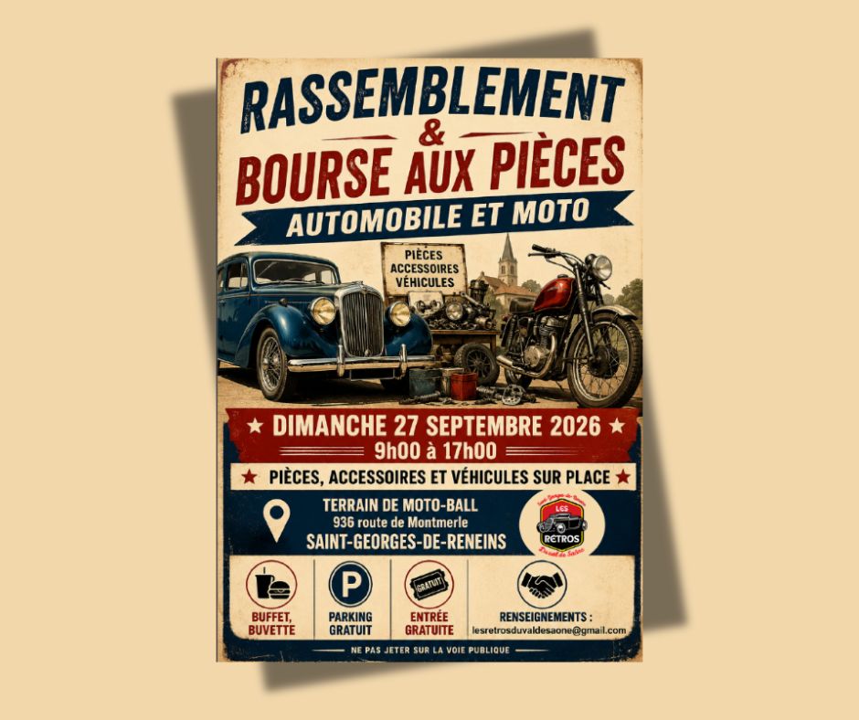 En savoir plus sur Rassemblement & Bourse aux pièces Auto-Moto !
